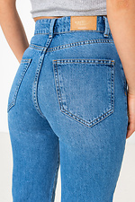 Blaue Flare-Jeans mit hoher Taille  4009151 Foto №4