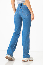 Blaue Flare-Jeans mit hoher Taille  4009151 Foto №5