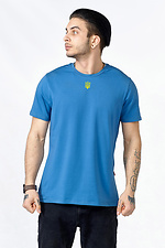 Мужская патриотическая футболка из синего хлопка GEN 9001151 фото №1
