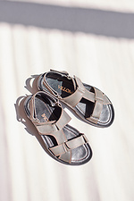 Brown leather sandals for men  4206152 photo №2