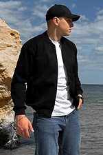 Men's black suede bomber jacket for autumn Reload 8031152 photo №4