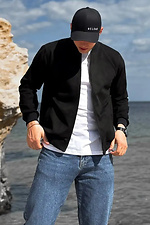 Men's black suede bomber jacket for autumn Reload 8031152 photo №5