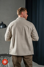 Men's Warm Checkered Shirt Oversize Beige Teamv 8034152 photo №4