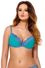 Blauer Schaumstoff-BH mit Spitzenbesatz Kinga 4024154 Foto №1