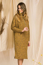 Women's home tunic below the knee length with slits and a wide collar Key 2026155 photo №2