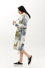Трикотажное спортивное платье MEDJI в стиле тай-дай с капюшоном и большим карманом-кенгуру Garne 3040155 фото №2