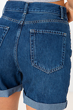 Blaue High-Top-Shorts mit Manschetten  4009155 Foto №7