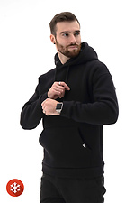 Men's Warm Plus Size Hoodie Basic Big 3 Black Teamv 8034155 photo №2