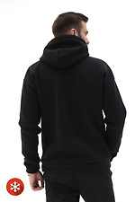 Men's Warm Plus Size Hoodie Basic Big 3 Black Teamv 8034155 photo №4