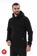 Men's Warm Plus Size Hoodie Basic Big 3 Black Teamv 8034155 photo №5