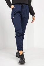 Jeansowe spodnie cargo z wysokim stanem CODE PREMIUM z mankietami i kieszeniami GEN 8000156 zdjęcie №4
