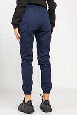 Jeansowe spodnie cargo z wysokim stanem CODE PREMIUM z mankietami i kieszeniami GEN 8000156 zdjęcie №8