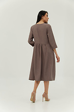 Biurowa sukienka midi URIAH z wyciętą spódnicą, wykonana z teksturowanego lnu Garne 3039157 zdjęcie №3