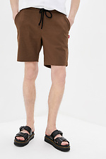 Knielange gerade Baumwollshorts mit Kordelzug GEN 8000158 Foto №1