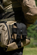 Военный тактический подсумок двойной под гранату в черном цвете ТУР 8037158 фото №4