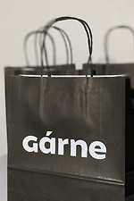 Черный подарочный пакет с брендовым логотипом Garne 7770159 фото №5