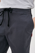 Knee-length straight cotton shorts with drawstrings GEN 8000159 photo №5