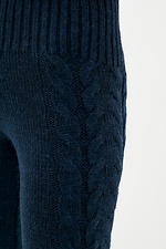 Wool-blend high-rise warm knitted leggings with braids  4038160 photo №4