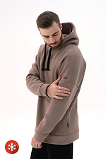 Men's Warm Oversized Hoodie InYan Mocha Teamv 8034160 photo №2