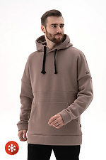 Men's Warm Oversized Hoodie InYan Mocha Teamv 8034160 photo №3