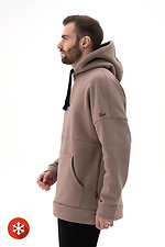 Men's Warm Oversized Hoodie InYan Mocha Teamv 8034160 photo №4