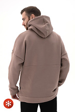 Men's Warm Oversized Hoodie InYan Mocha Teamv 8034160 photo №5