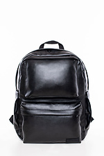 Black urban backpack in glossy leatherette Esthetic 8035160 photo №2