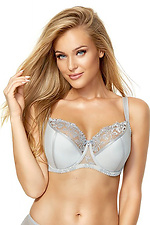Tight bra with semi-soft cups and lace inserts Kinga 4024161 photo №1