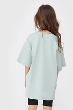 Mintfarbenes, übergroßes Baumwoll-T-Shirt für Kinder Garne 7770161 Foto №4