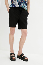 Knee-length straight cotton shorts with drawstrings GEN 8000161 photo №1