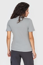 Женская футболка - поло MILLI серого цвета Garne 3041162 фото №4