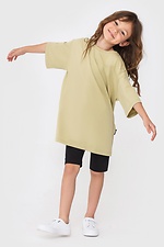 Olive oversized cotton T-shirt for children Garne 7770162 photo №3