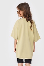 Olive oversized cotton T-shirt for children Garne 7770162 photo №4