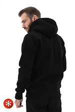 Men's Warm Fleece Hoodie Anorak Black Teamv 8034162 photo №3
