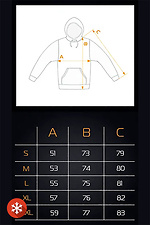 Чоловічий теплий худі на флісі Anorak Чорний Teamv 8034162 фото №6