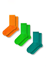 Set Orange+Green+Sea with elastic band (3 pairs) SOX 8041162 photo №1