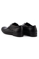 Мужские классические туфли из черной натуральной кожи 8018165 фото №3