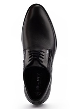 Мужские классические туфли из черной натуральной кожи 8018165 фото №4