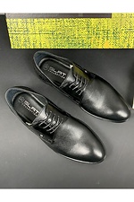Мужские классические туфли из черной натуральной кожи 8018165 фото №5