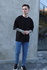 Oversized black cotton crew-neck T-shirt Reload 8031165 photo №2