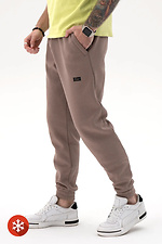 Men's Warm Sports Pants Wide 3 Mocha Teamv 8034165 photo №2