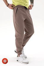 Men's Warm Sports Pants Wide 3 Mocha Teamv 8034165 photo №3