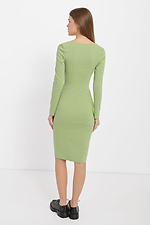 Зеленое облегающее платье REMA с широким вырезом горловины Garne 3040166 фото №4