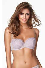 Tight lace bra with closed cups and thin straps Kinga 4024166 photo №1