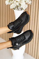 Женские кроссовки кожаные зимние черные  2505167 фото №12