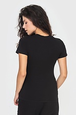 Жіноча приталена футболка MILLI чорного кольору Garne 3041167 фото №4