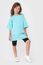 Blaues, übergroßes Baumwoll-T-Shirt für Kinder Garne 7770167 Foto №2