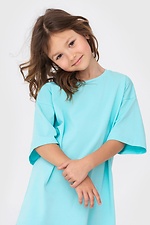 Blaues, übergroßes Baumwoll-T-Shirt für Kinder Garne 7770167 Foto №3