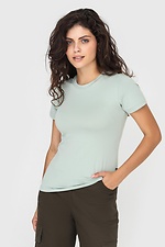 Жіноча приталена футболка MILLI м'ятного кольору Garne 3041168 фото №1