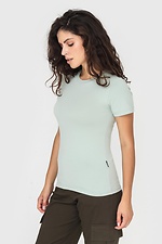 Женская приталенная футболка MILLI мятного цвета Garne 3041168 фото №3